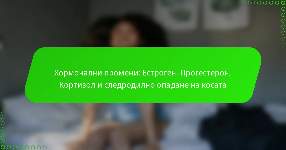 Хормонални промени: Естроген, Прогестерон, Кортизол и следродилно опадане на косата